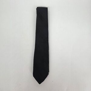 Sears Classic Collection Black Subtle Satin Stripe Necktie Mens Formal Business